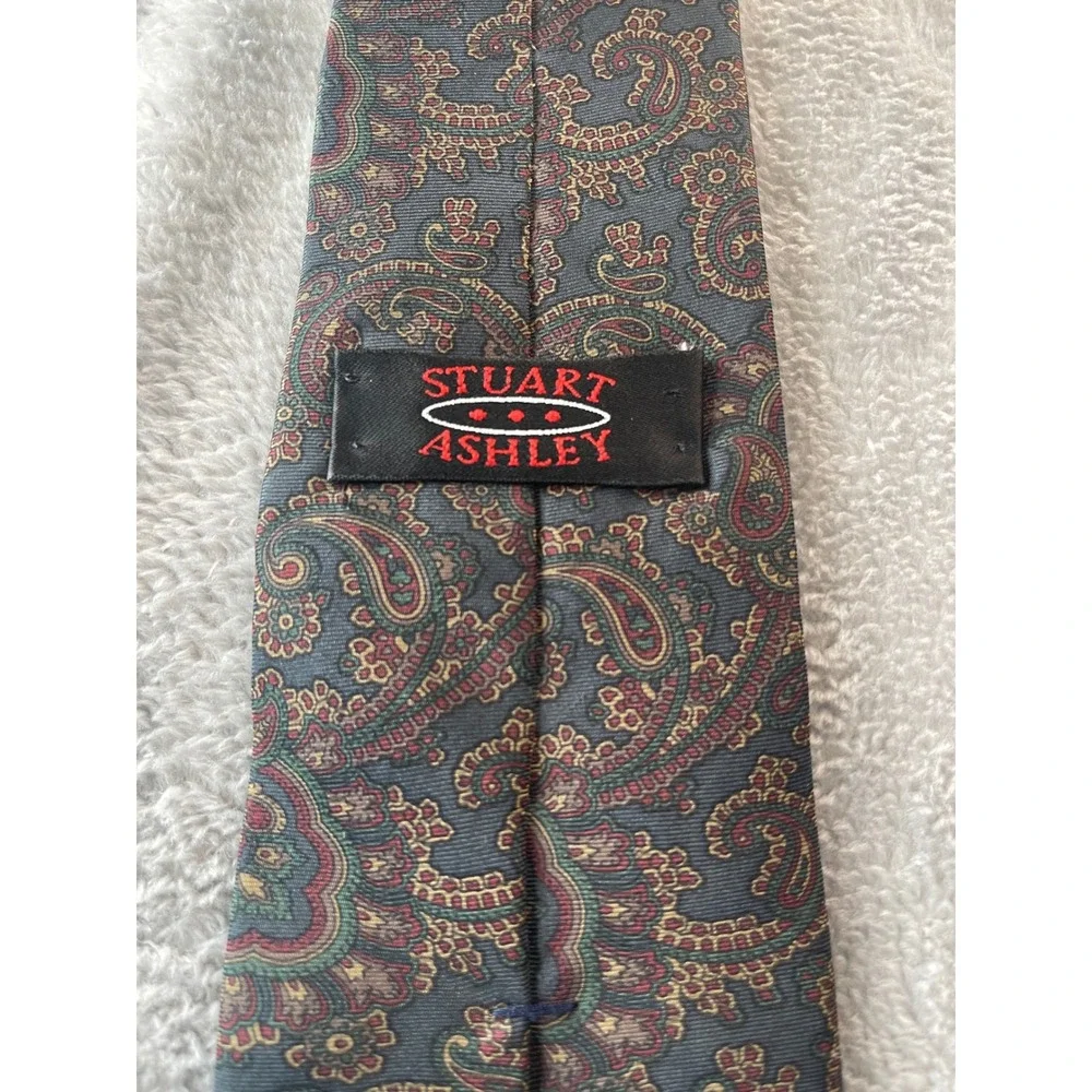 Stuart Ashley Necktie‎ Tie Paisley Pattern Professional Business Casual